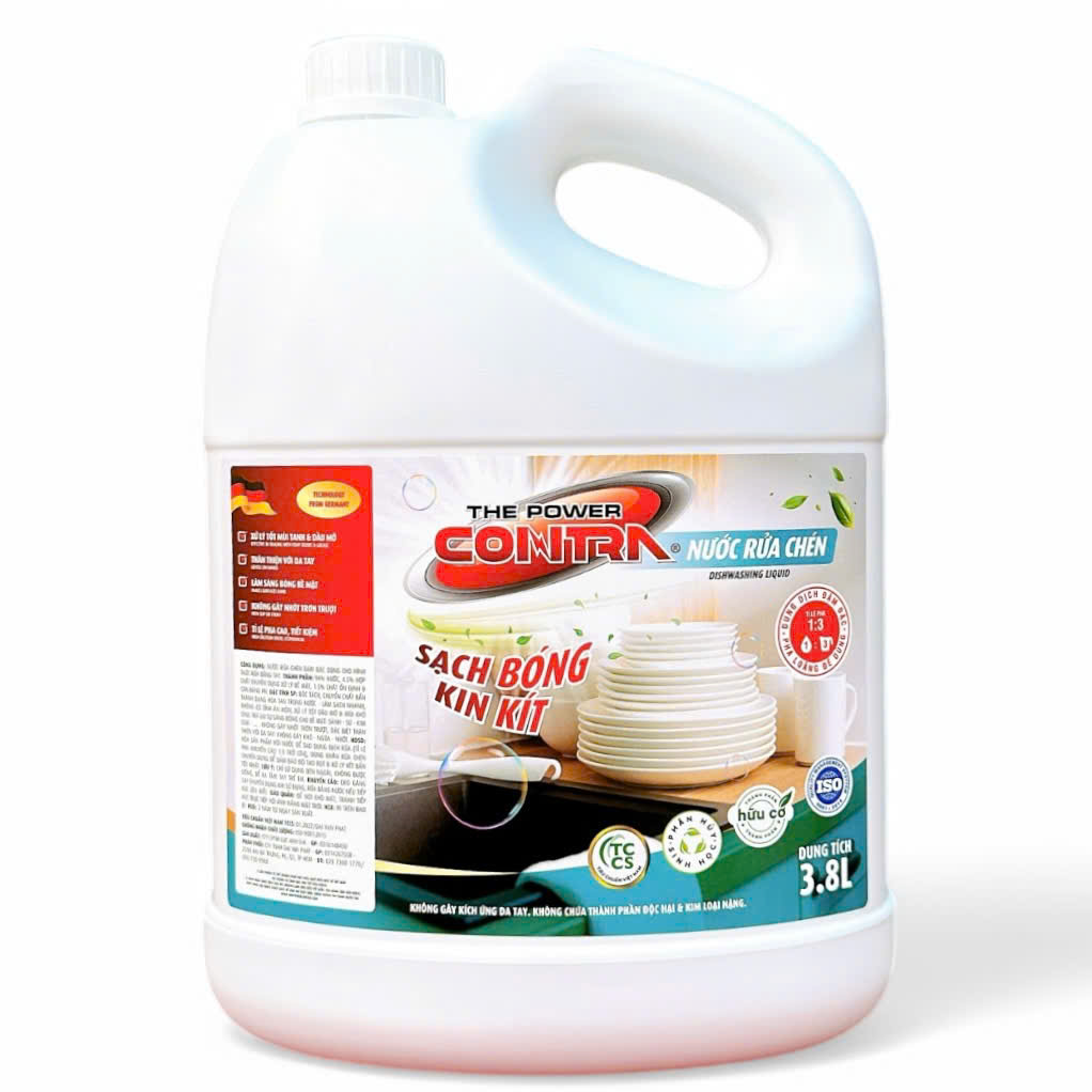 Rửa chén đậm đặc siêu xử lý - Can 3.8 lít